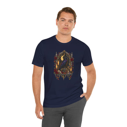 Raven’s Reliquary Tee – Gothic Moonlit Raven T-shirt