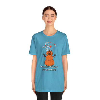 Pumpkin Snowman Shirt – Funny Halloween Christmas Mashup Tee