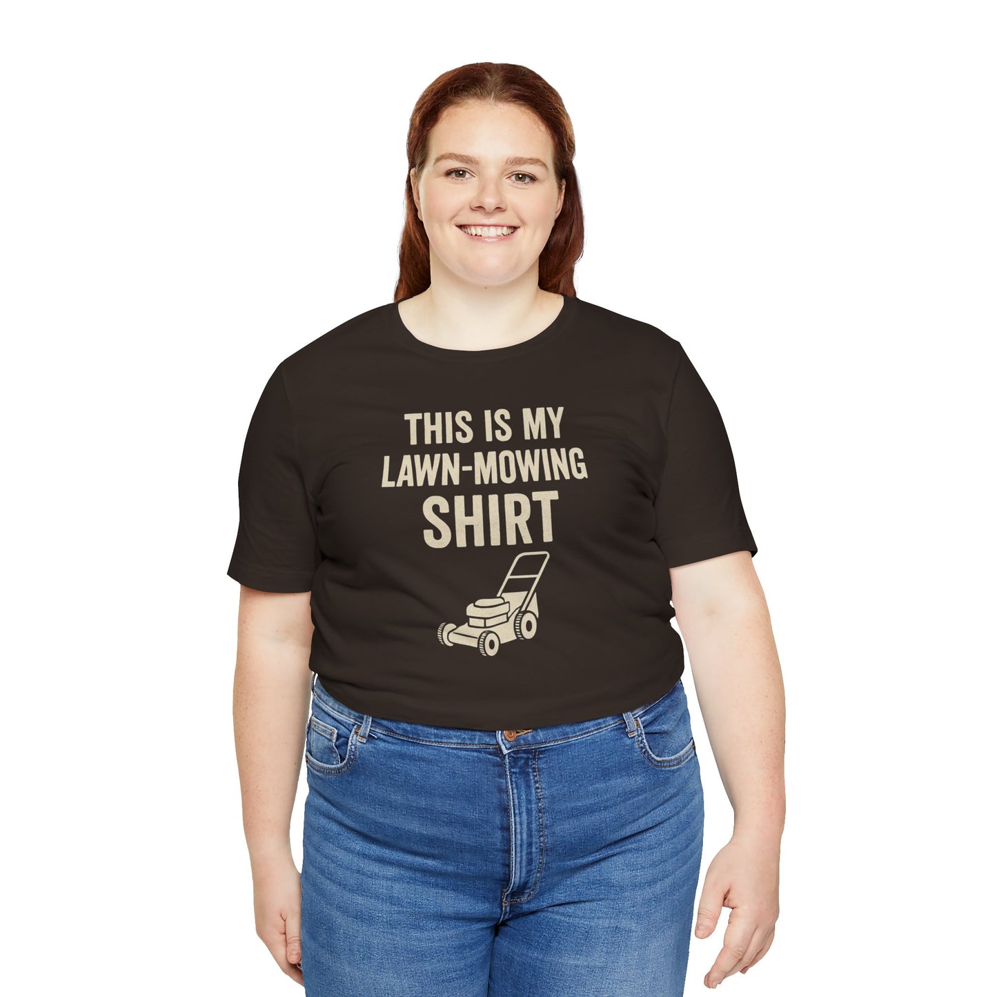 Lawn Mowing Tee – Funny Shirt Summer Yard Work T-shirt with Mower Graphic