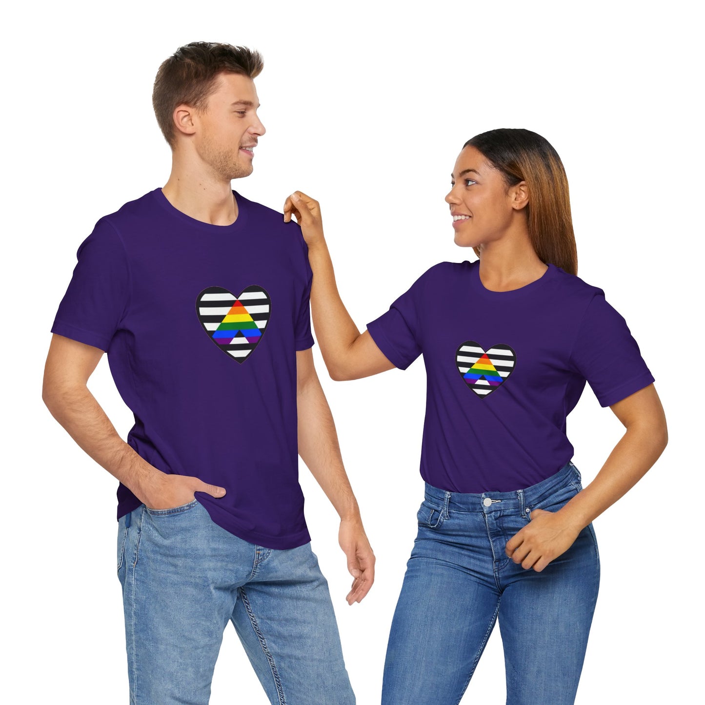 Ally Pride Flag Heart T-Shirt – Subtle LGBTQ+ Support Tee