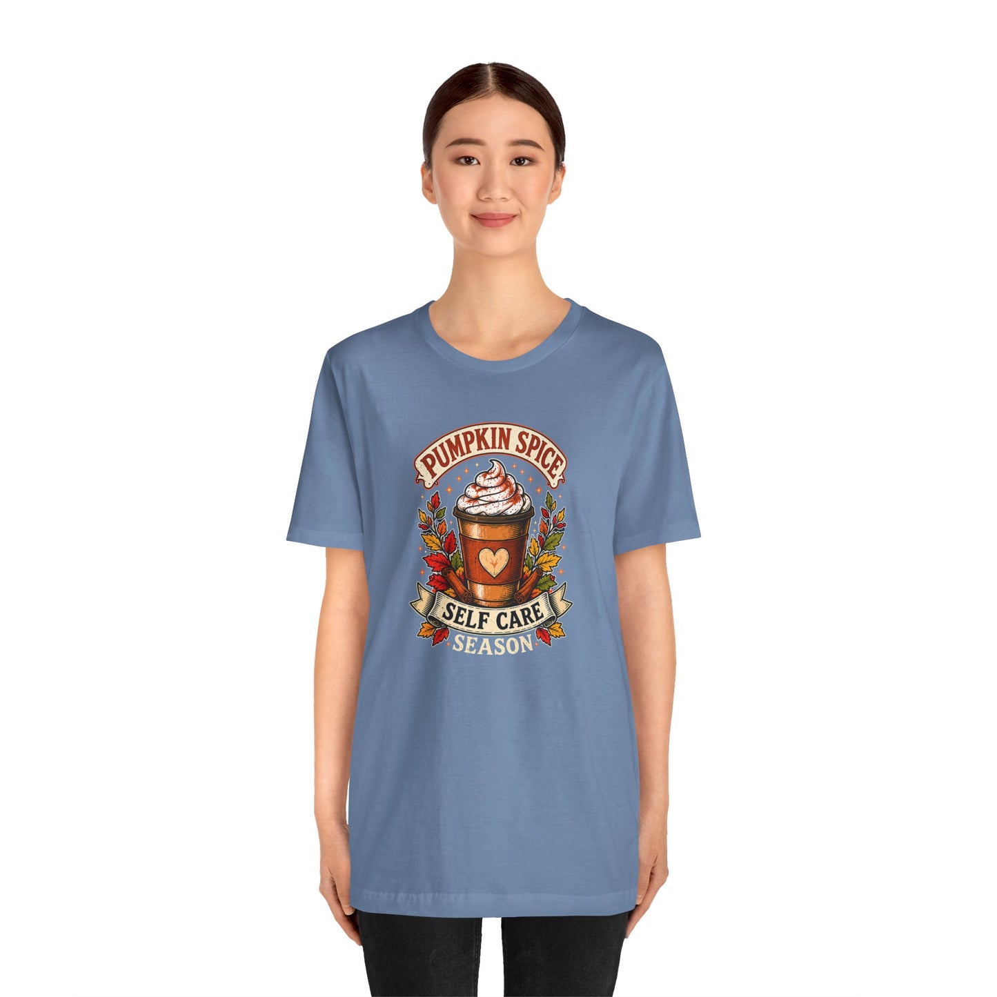 Pumpkin Spice Self Care Season T-Shirt – Funny Fall Coffee Tee