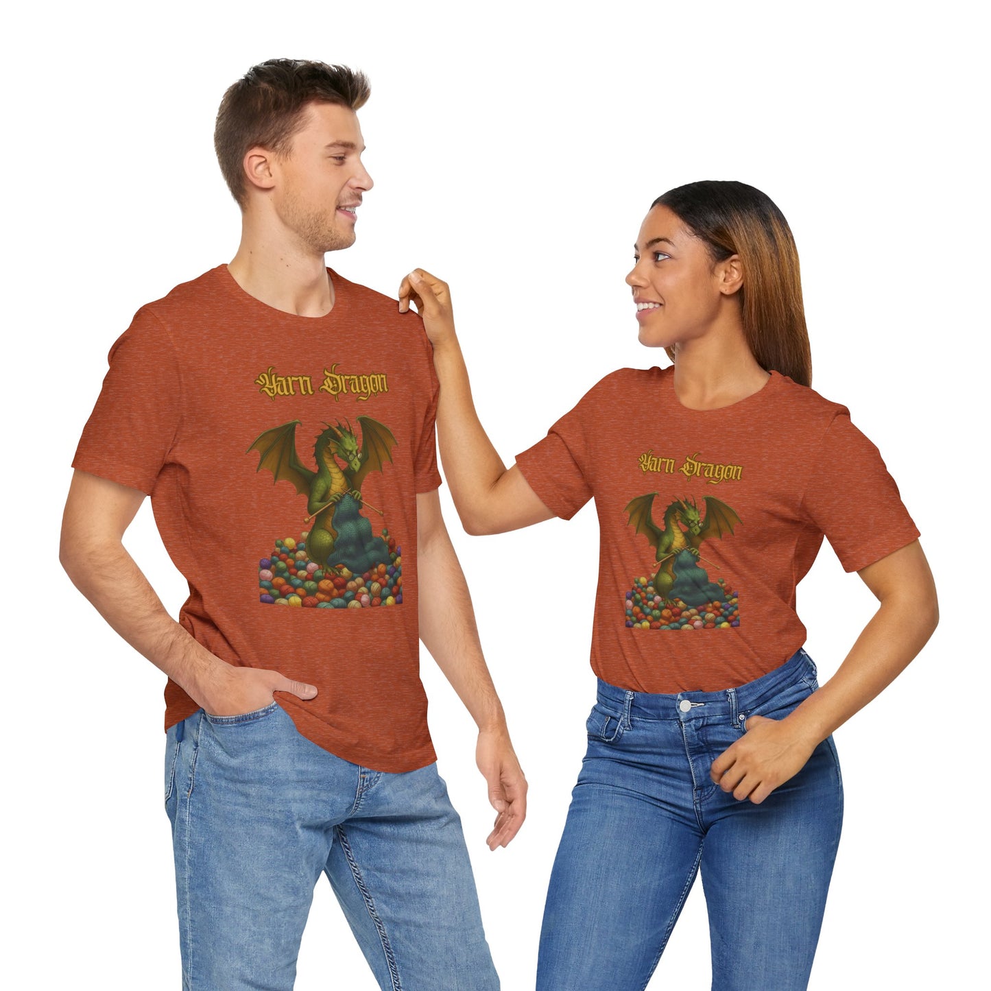 Yarn Dragon T-Shirt – Funny Knitting Dragon Shirt for Yarn Lovers
