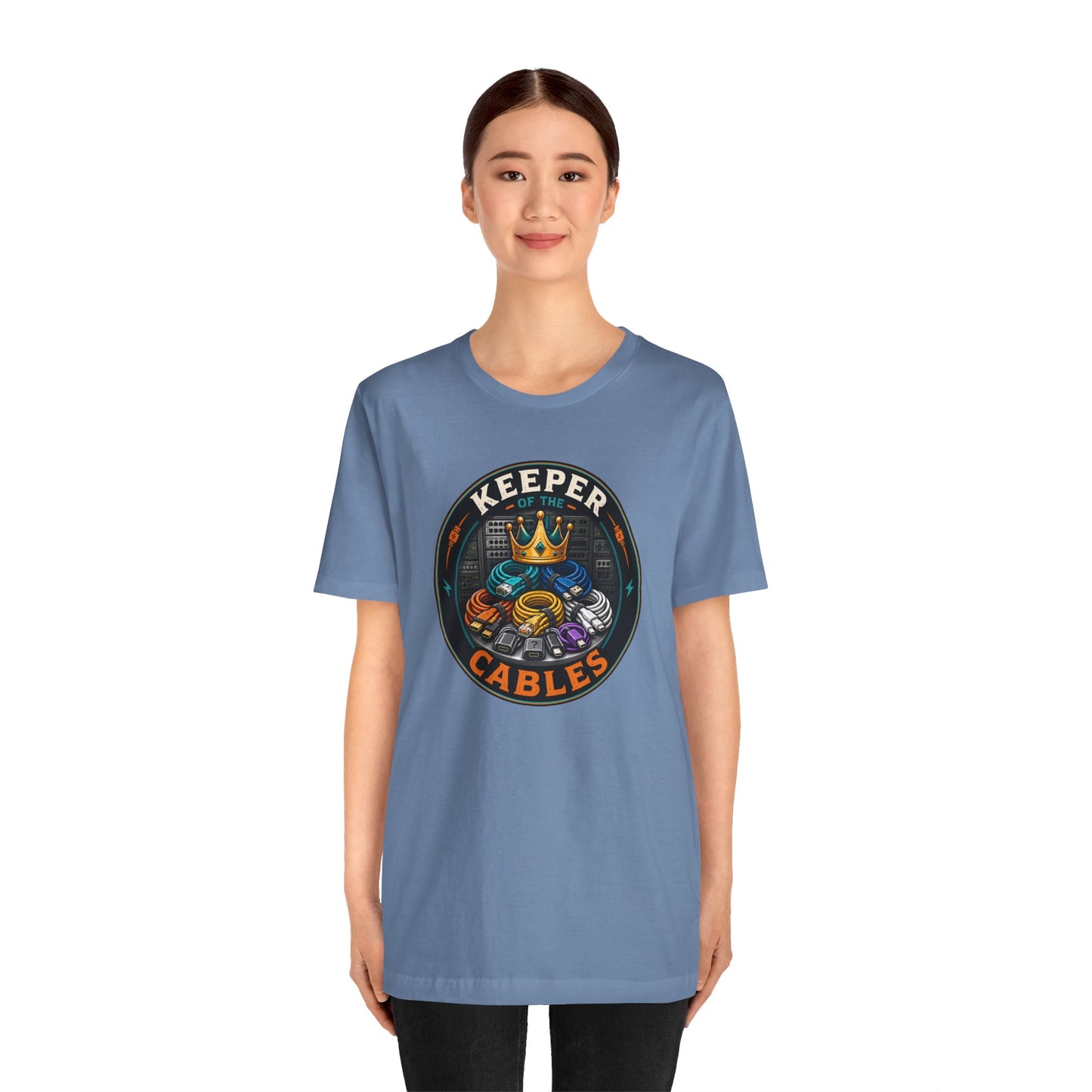 Keeper of the Cables T-Shirt – Funny Tech Dad Cable Tee