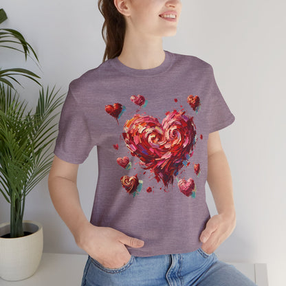 Impressionistic Heart T-Shirt – Artistic Valentine's Day Tee