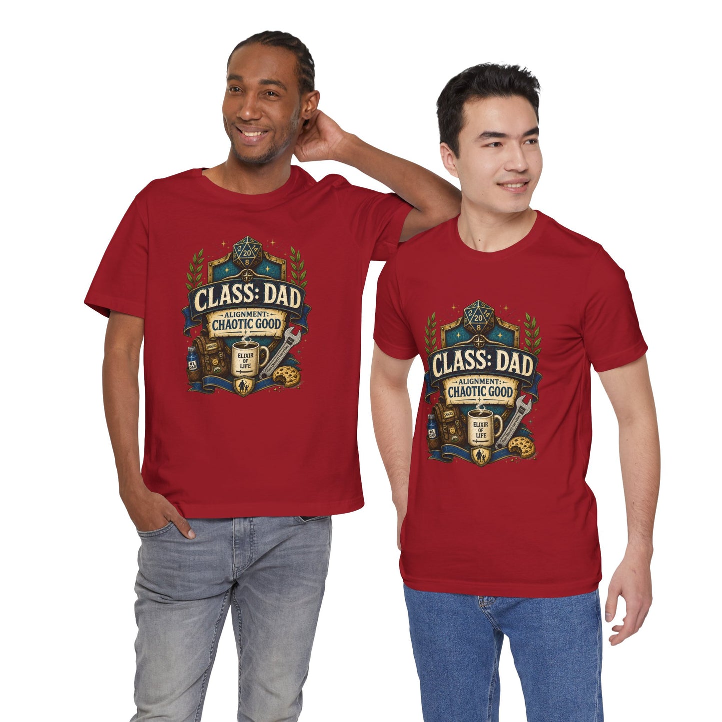 Chaotic Good Dad T-Shirt – RPG Gamer Dad Graphic Tee