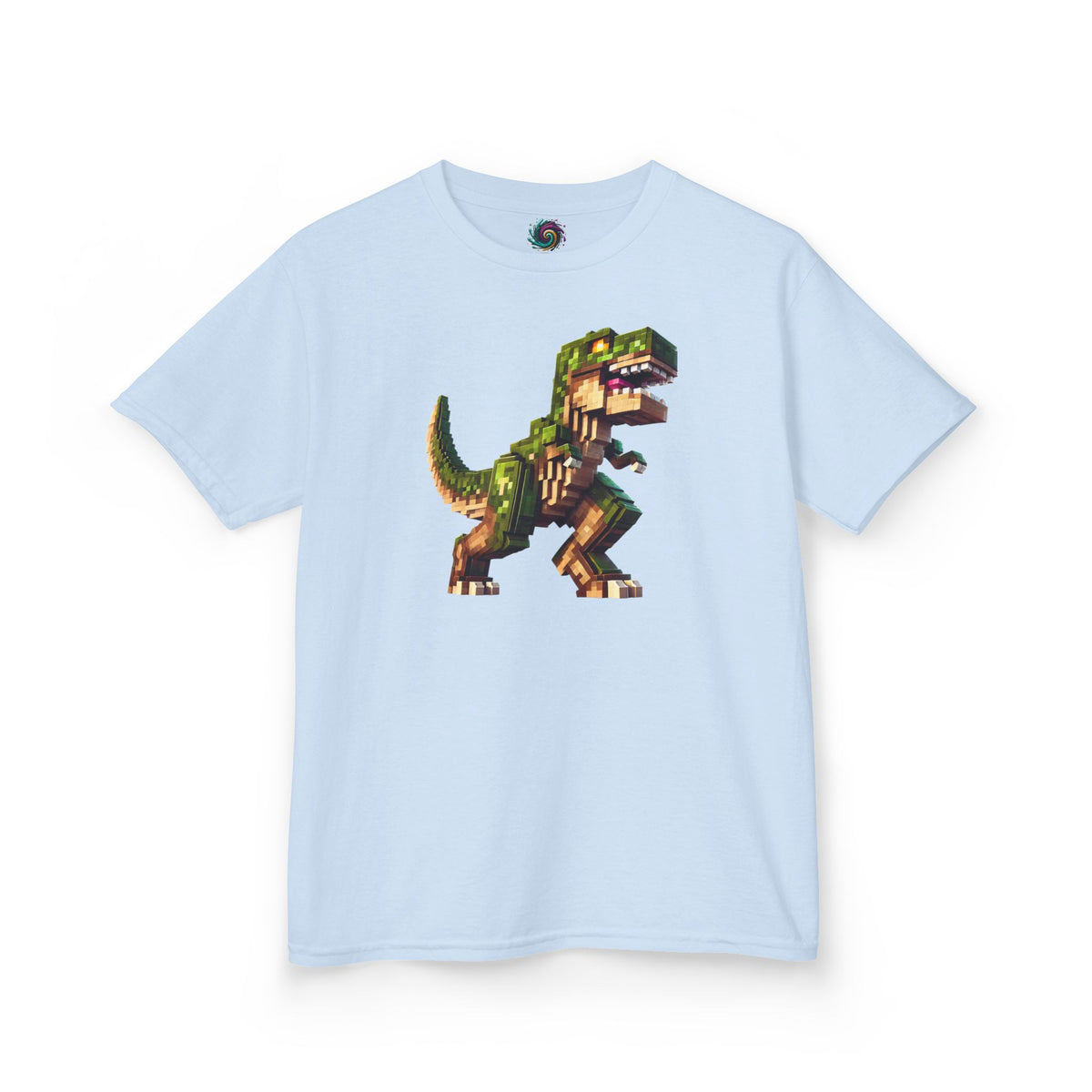 Pixel Dinosaur Kids T-Shirt – Retro Pixel T-Rex Gamer Tee