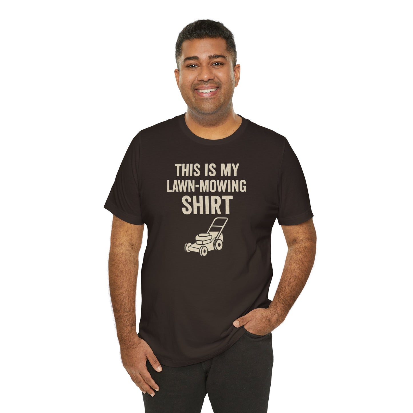 Lawn Mowing Tee – Funny Shirt Summer Yard Work T-shirt with Mower Graphic