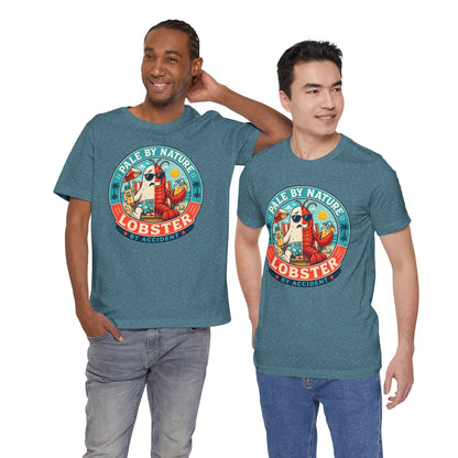 Pale by Nature Lobster by Accident T-Shirt – Funny Sunburn Summer Graphic Tee