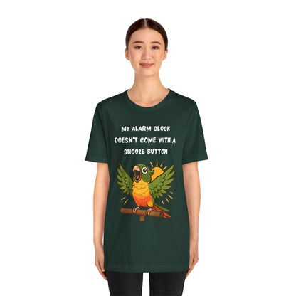 Funny Parrot Tee | Cute Animal Graphic T-Shirt, My Alarm Clock Doesn't Come With a Snooze Button, Gift for Bird Lovers, Humorous [...]