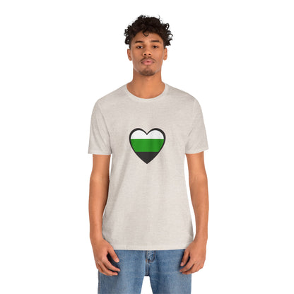 Neutrois Pride Flag Heart T-Shirt – Minimalist Gender Identity Tee