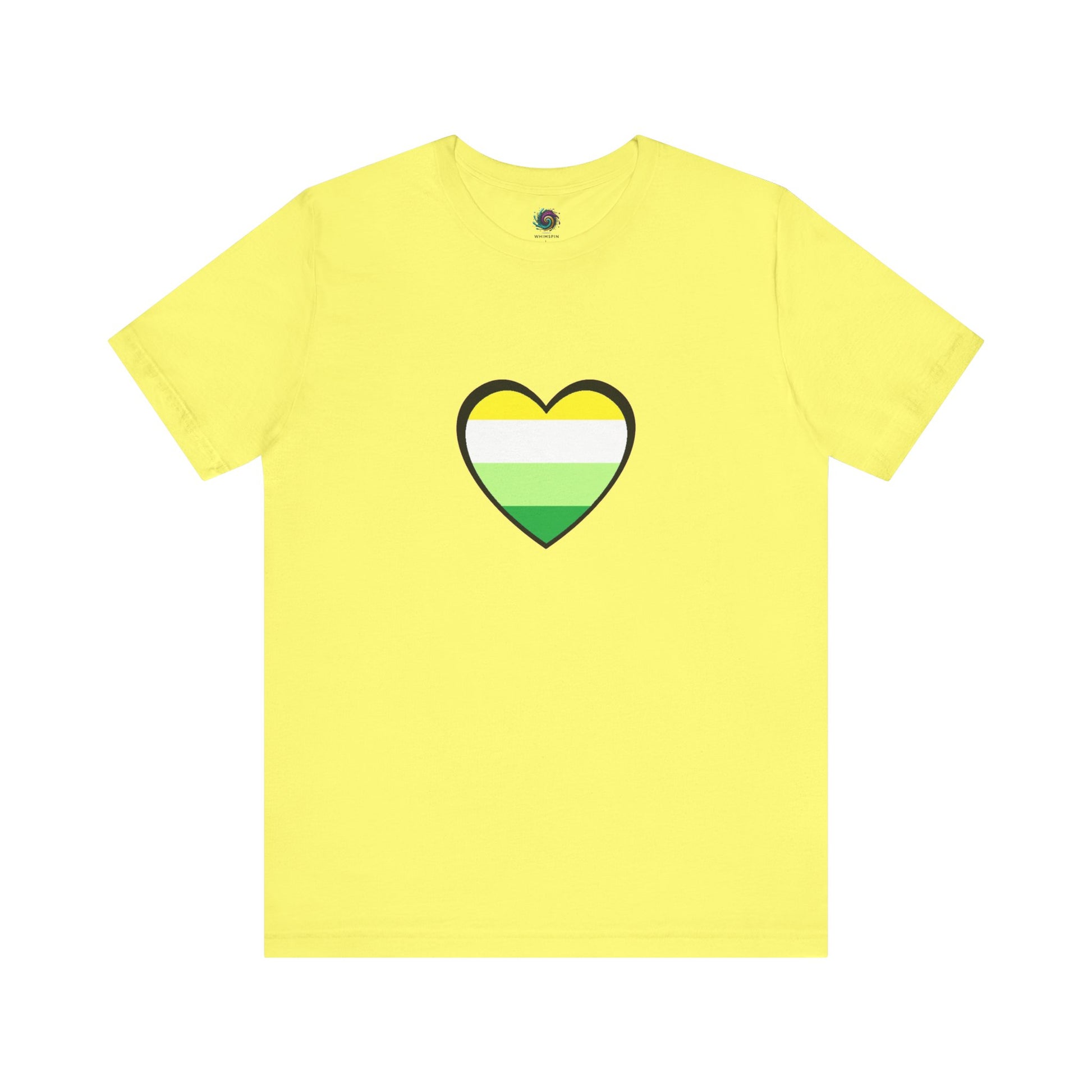 Gender Neutral Pride Flag Heart T-Shirt – Unisex LGBTQ+ Graphic Tee - WhimSpin - https://whimspin.com