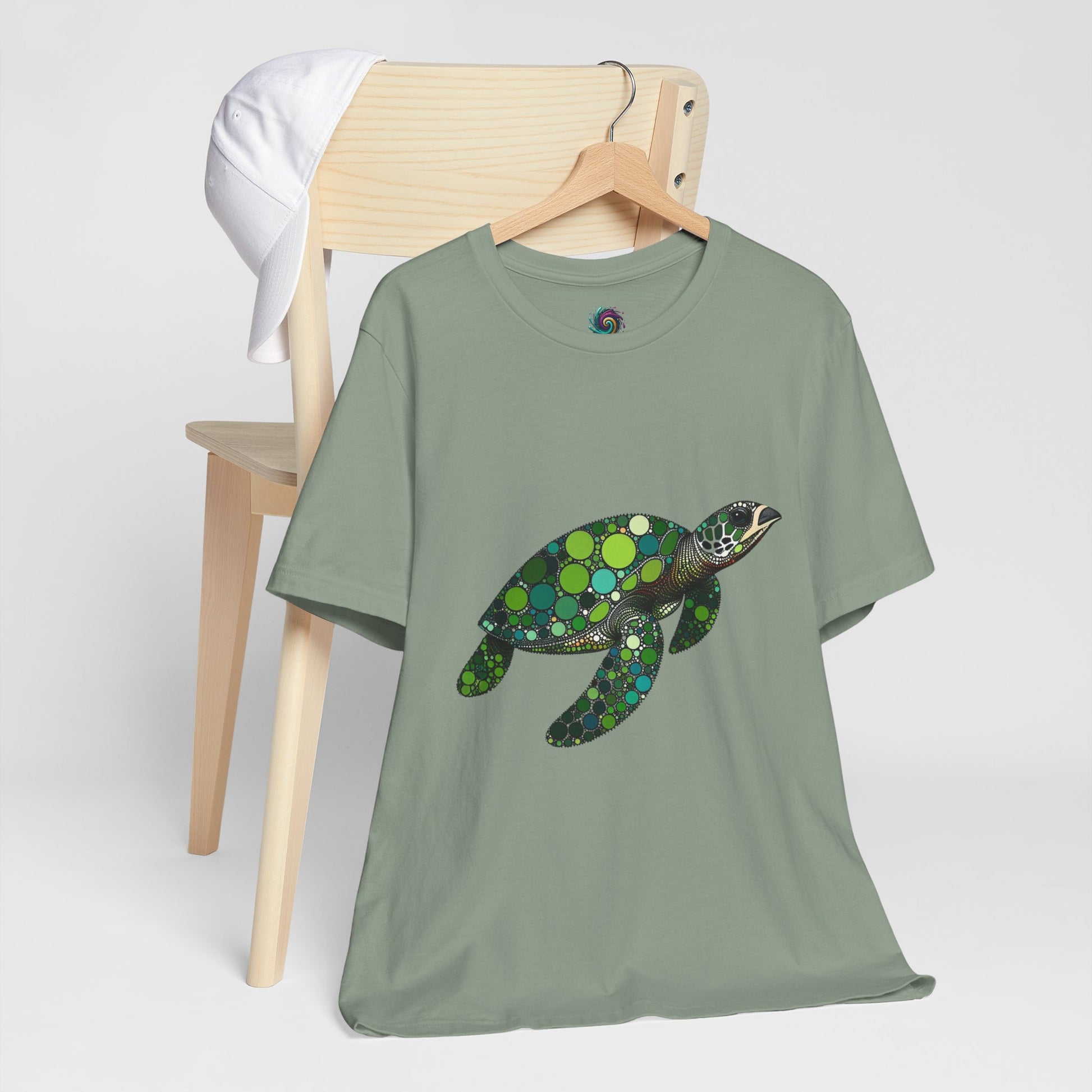 Geometric Sea Turtle T-Shirt – Eco Ocean Vibes Graphic Tee - WhimSpin - https://whimspin.com