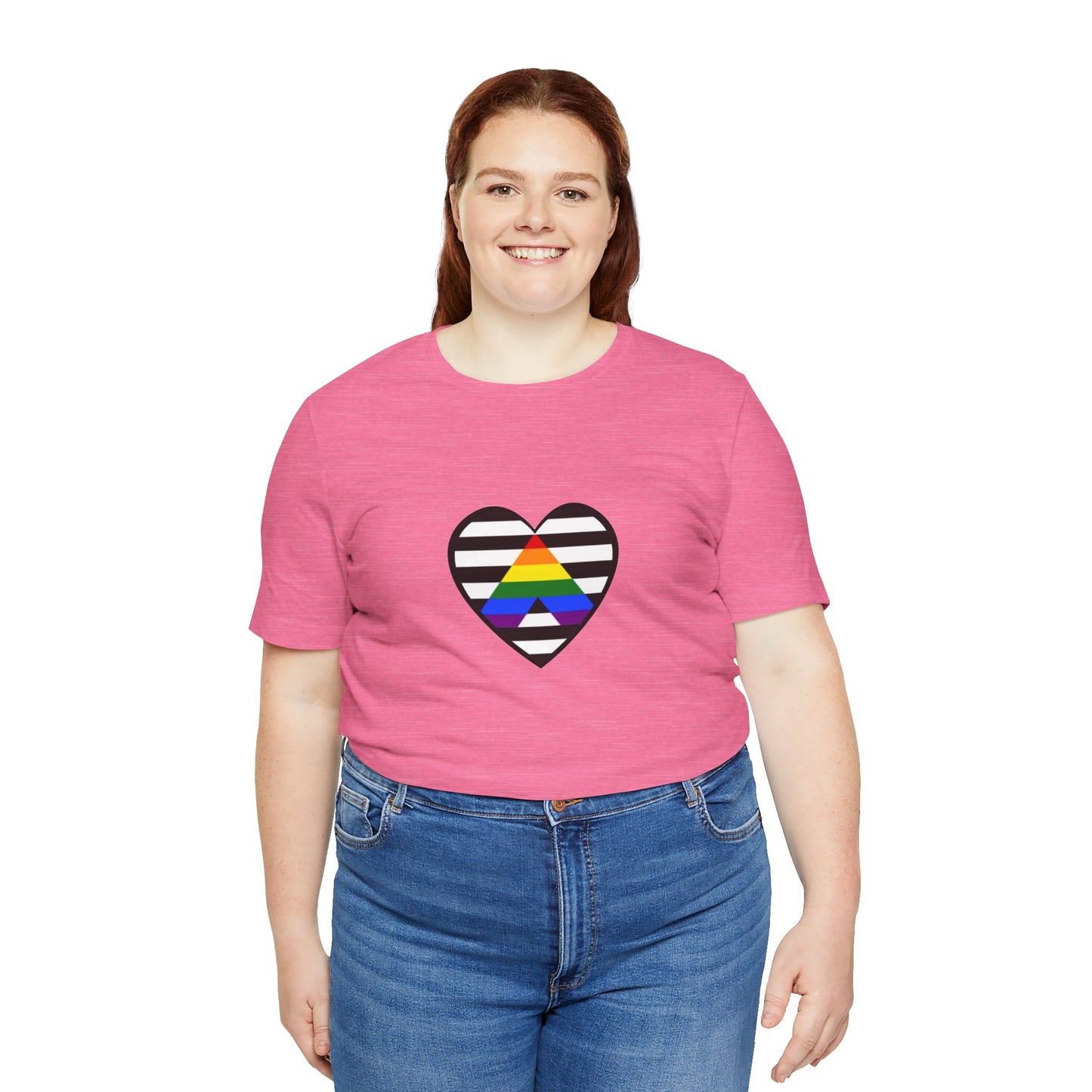 Ally Pride Flag Heart T-Shirt – Subtle LGBTQ+ Support Tee