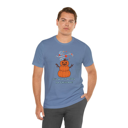 Pumpkin Snowman Shirt – Funny Halloween Christmas Mashup Tee