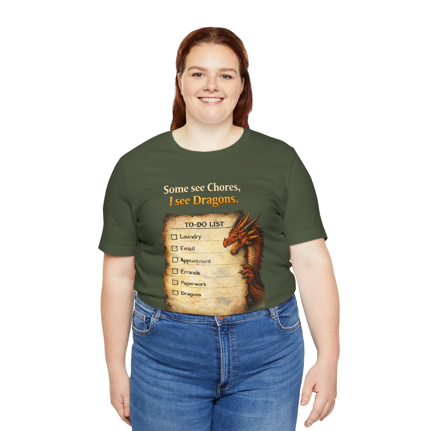 Some See Chores I See Dragons T-Shirt – Funny Fantasy Tee