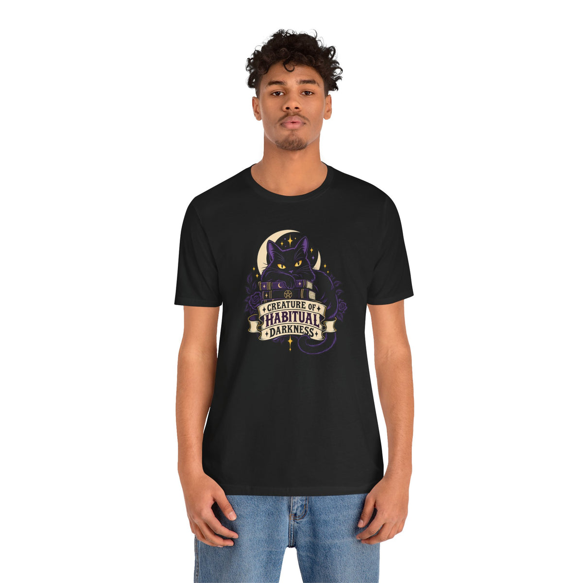 Creature of Habitual Darkness T-Shirt – Black Cat Goth Tee