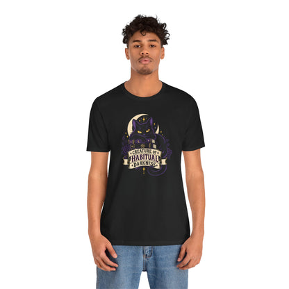 Creature of Habitual Darkness T-Shirt – Black Cat Goth Tee
