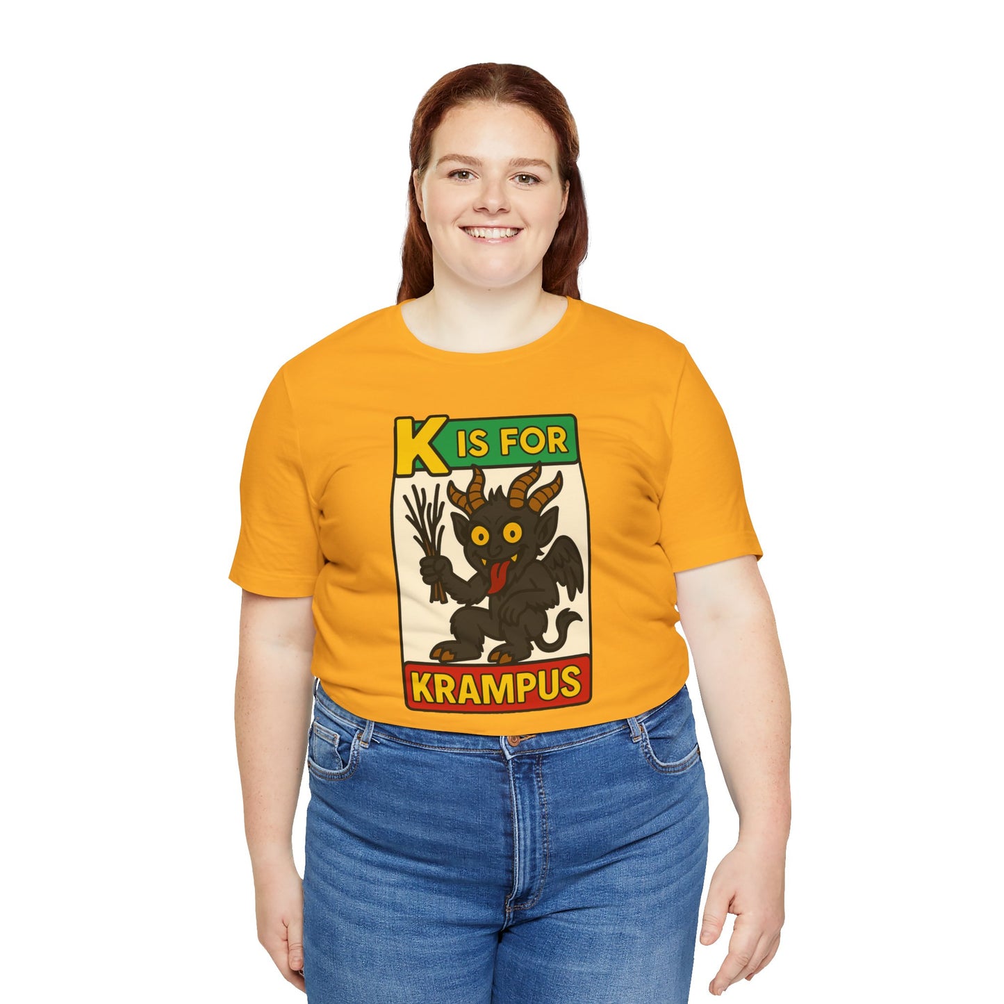 Krampus Alphabet Tee - "K is for Krampus" Holiday Graphic T-Shirt