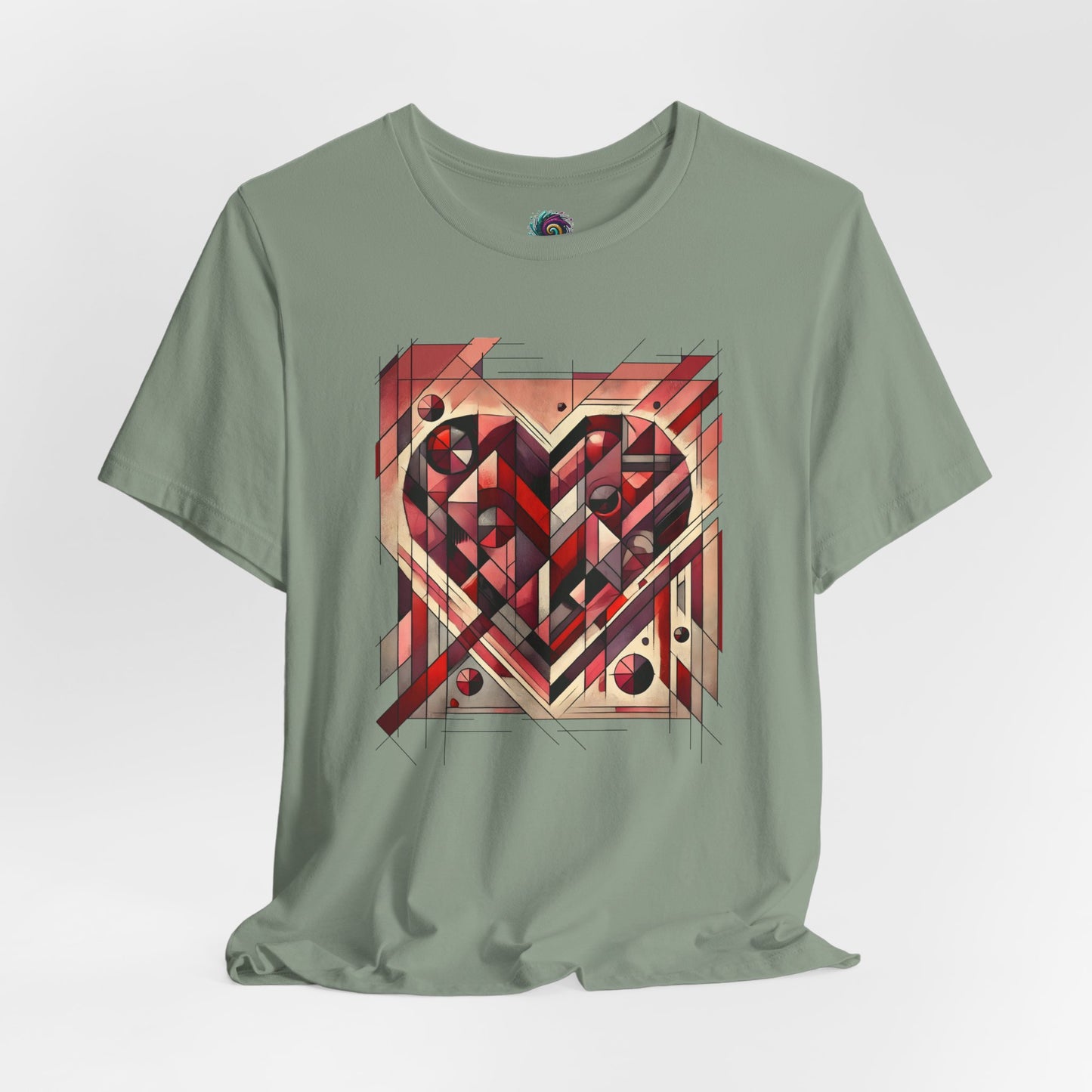 Cubist Heart T-Shirt – Modern Art Valentine's Day Graphic Tee