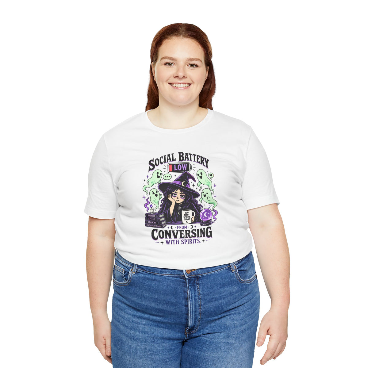Social Battery Low From Conversing With Spirits T-Shirt