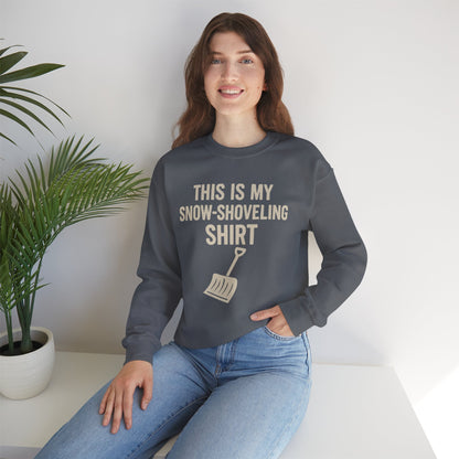 This Is My Snow-Shoveling Shirt – Funny Winter Chore Sweatshirt