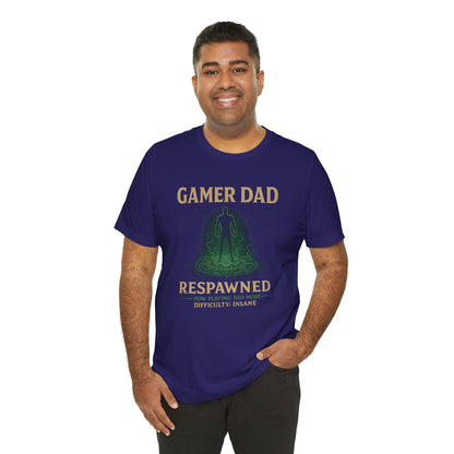 Gamer Dad Respawned T-Shirt – Funny New Fatherhood Gaming Tee