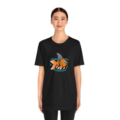 Goldfish Shark T-Shirt – Funny Fish Swimming  Graphic Tee