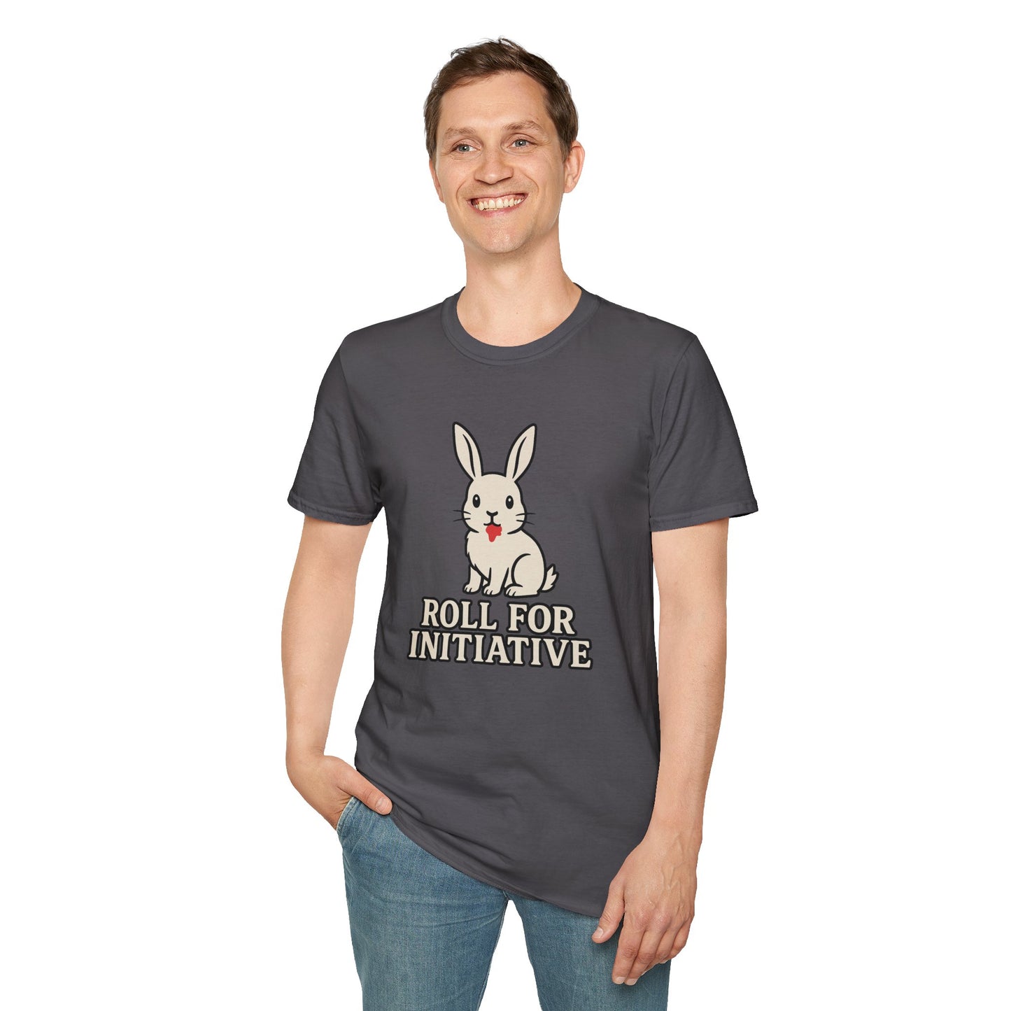 Roll for Initiative T-Shirt – Killer Bunny Humor Gaming Tee