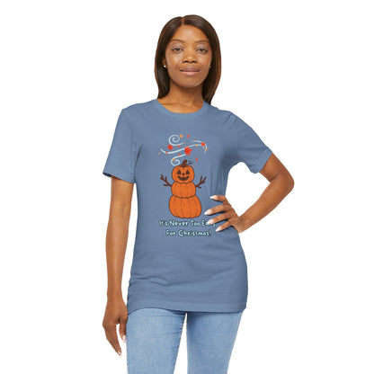 Pumpkin Snowman Shirt – Funny Halloween Christmas Mashup Tee