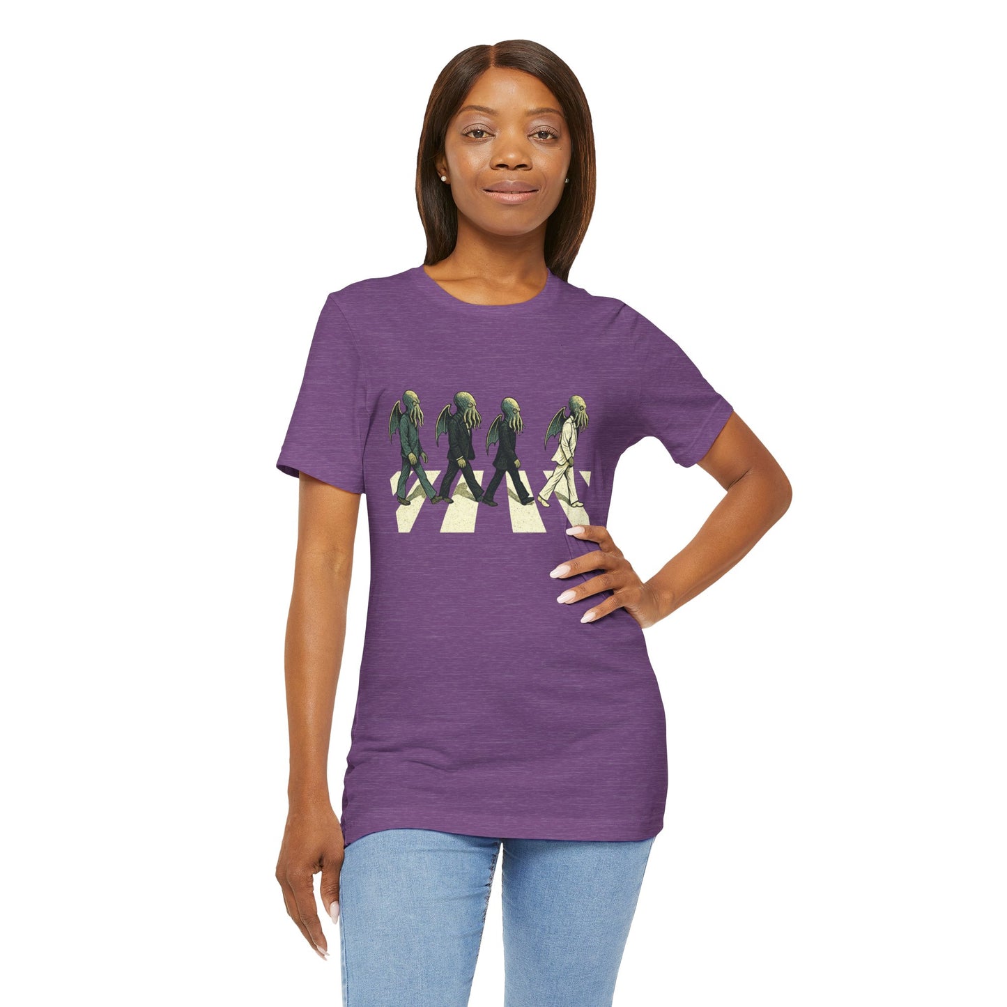 Cthulhu Crossing T-Shirt – Beatles Abbey Road Parody Tee | WhimSpin