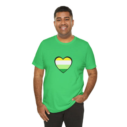 Gender Neutral Pride Flag Heart T-Shirt – Unisex LGBTQ+ Graphic Tee - WhimSpin - https://whimspin.com