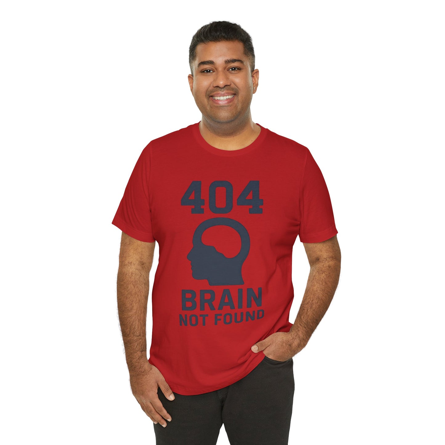 404 Brain Not Found T-Shirt – Techie Humor for Nerds & Geeks