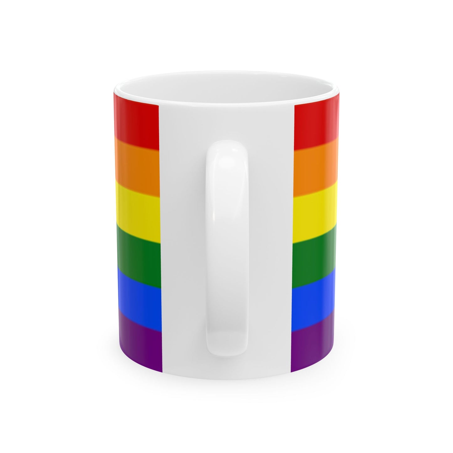 Classic Rainbow Pride Flag Cup – LGBTQ+ Ceramic Mug