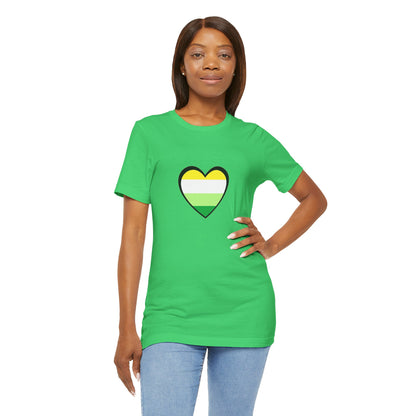 Gender Neutral Pride Flag Heart T-Shirt – Unisex LGBTQ+ Graphic Tee - WhimSpin - https://whimspin.com