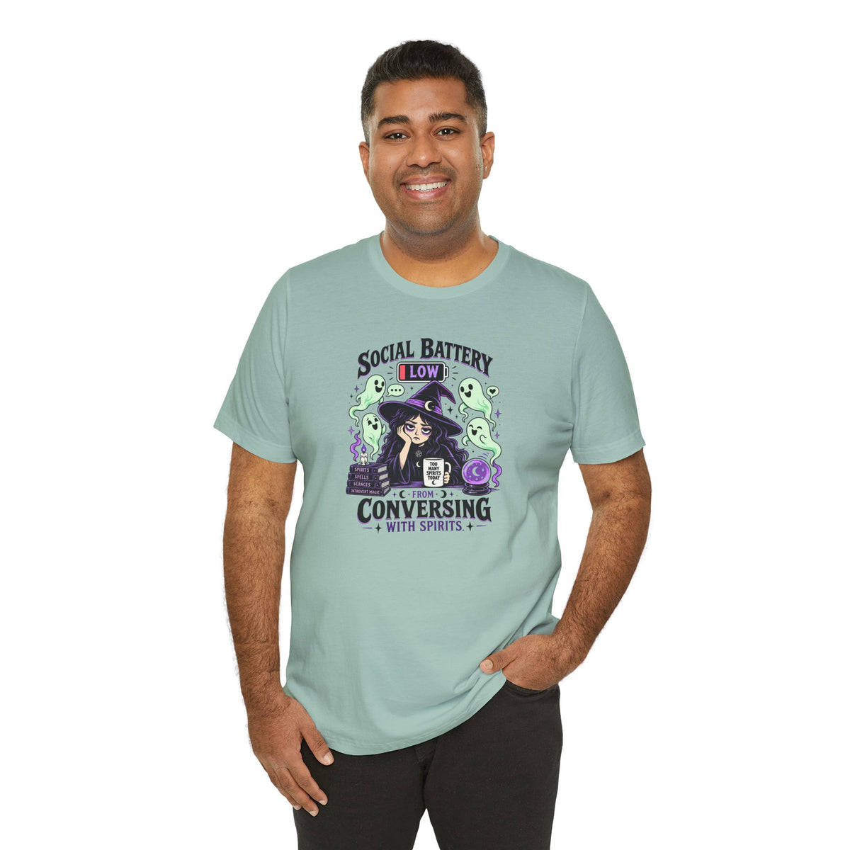 Social Battery Low From Conversing With Spirits T-Shirt