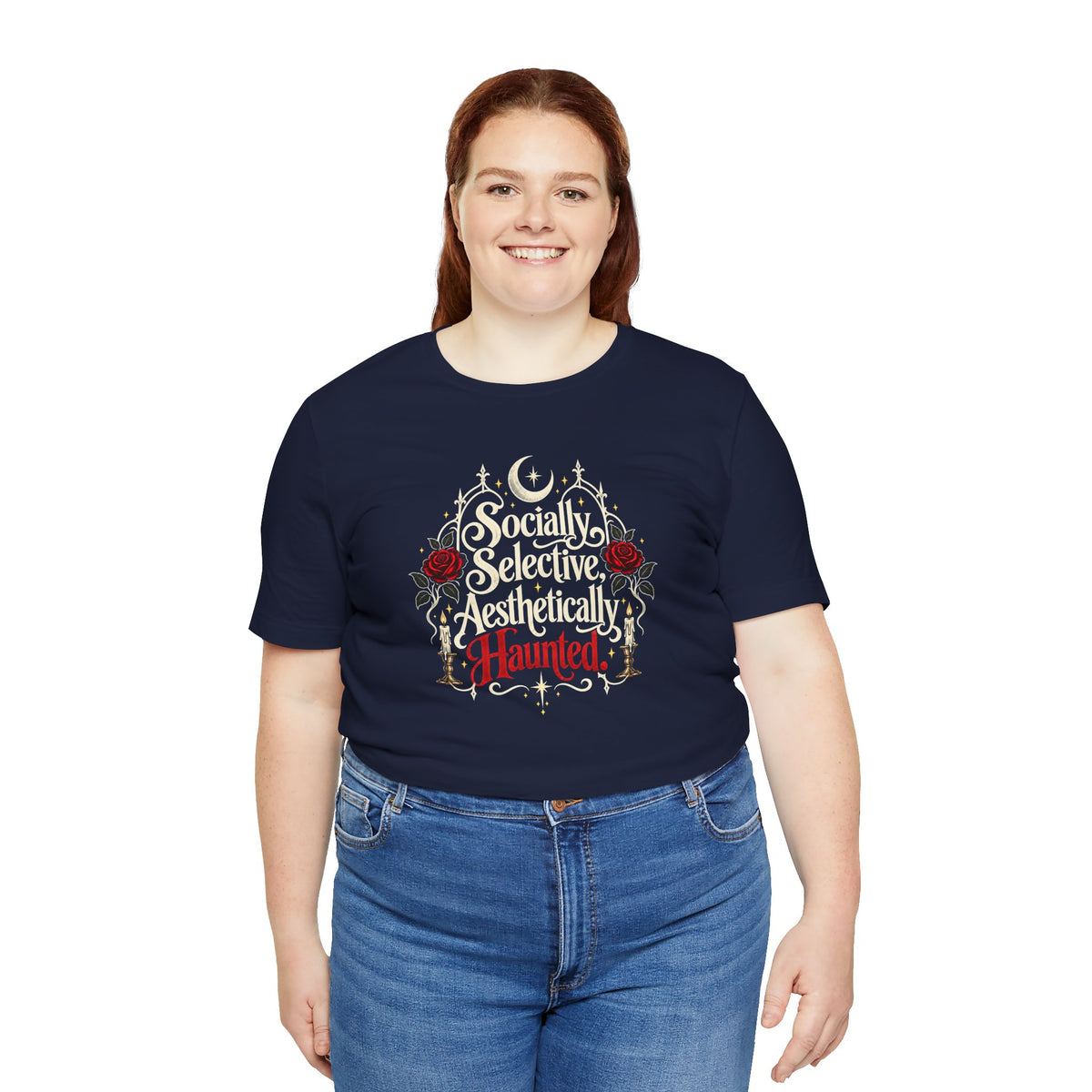 Socially Selective Aesthetically Haunted T-shirt - Gothic Humor Tee