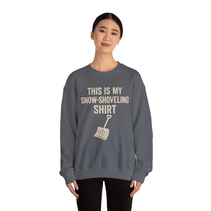 This Is My Snow-Shoveling Shirt – Funny Winter Chore Sweatshirt