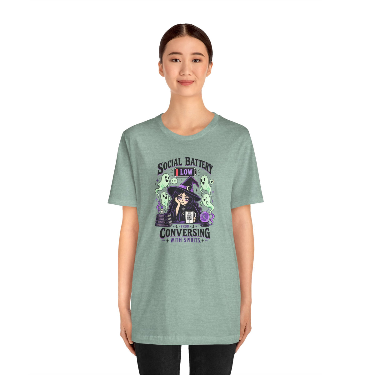 Social Battery Low From Conversing With Spirits T-Shirt