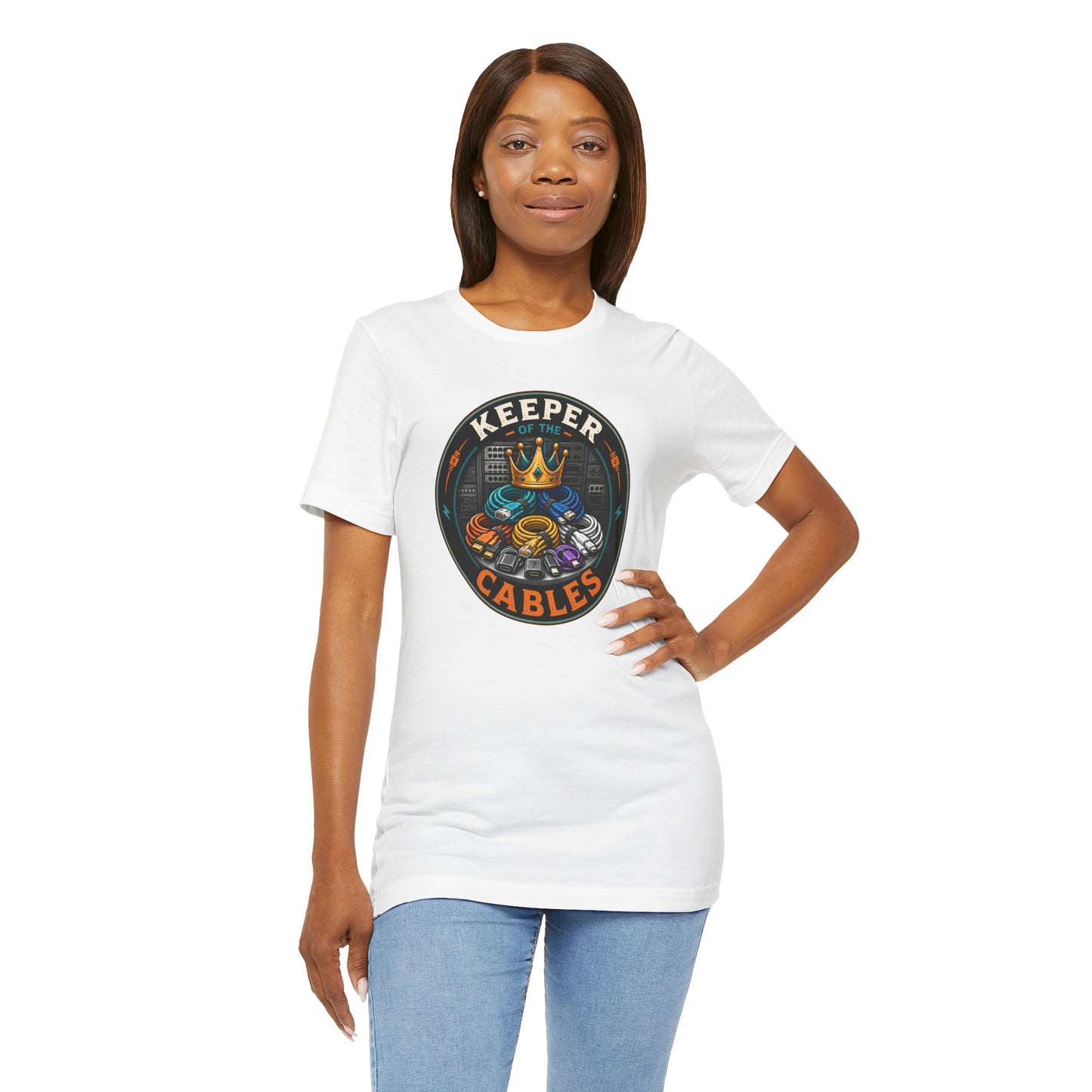 Keeper of the Cables T-Shirt – Funny Tech Dad Cable Tee