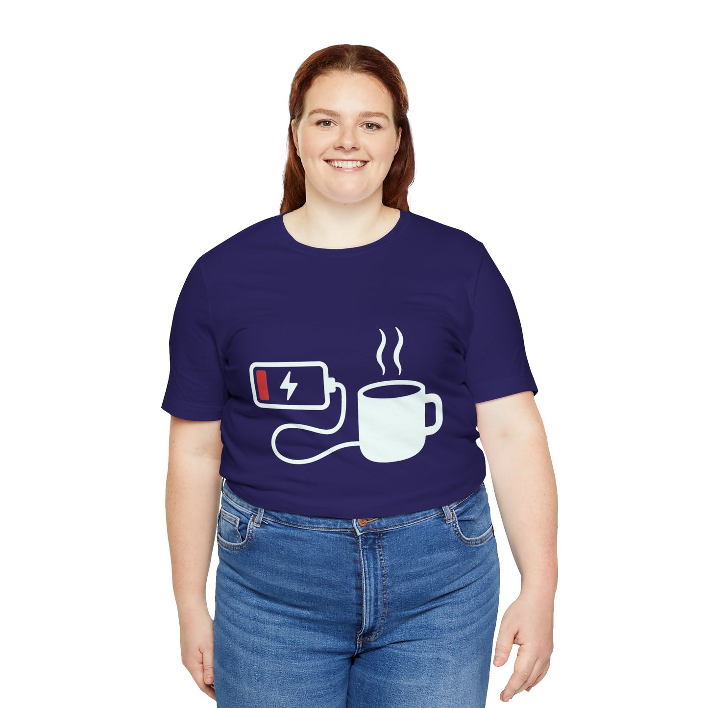 Low Battery Need Coffee Tee – Funny Caffeine Graphic T-Shirt