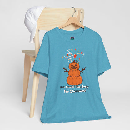 Pumpkin Snowman Shirt – Funny Halloween Christmas Mashup Tee