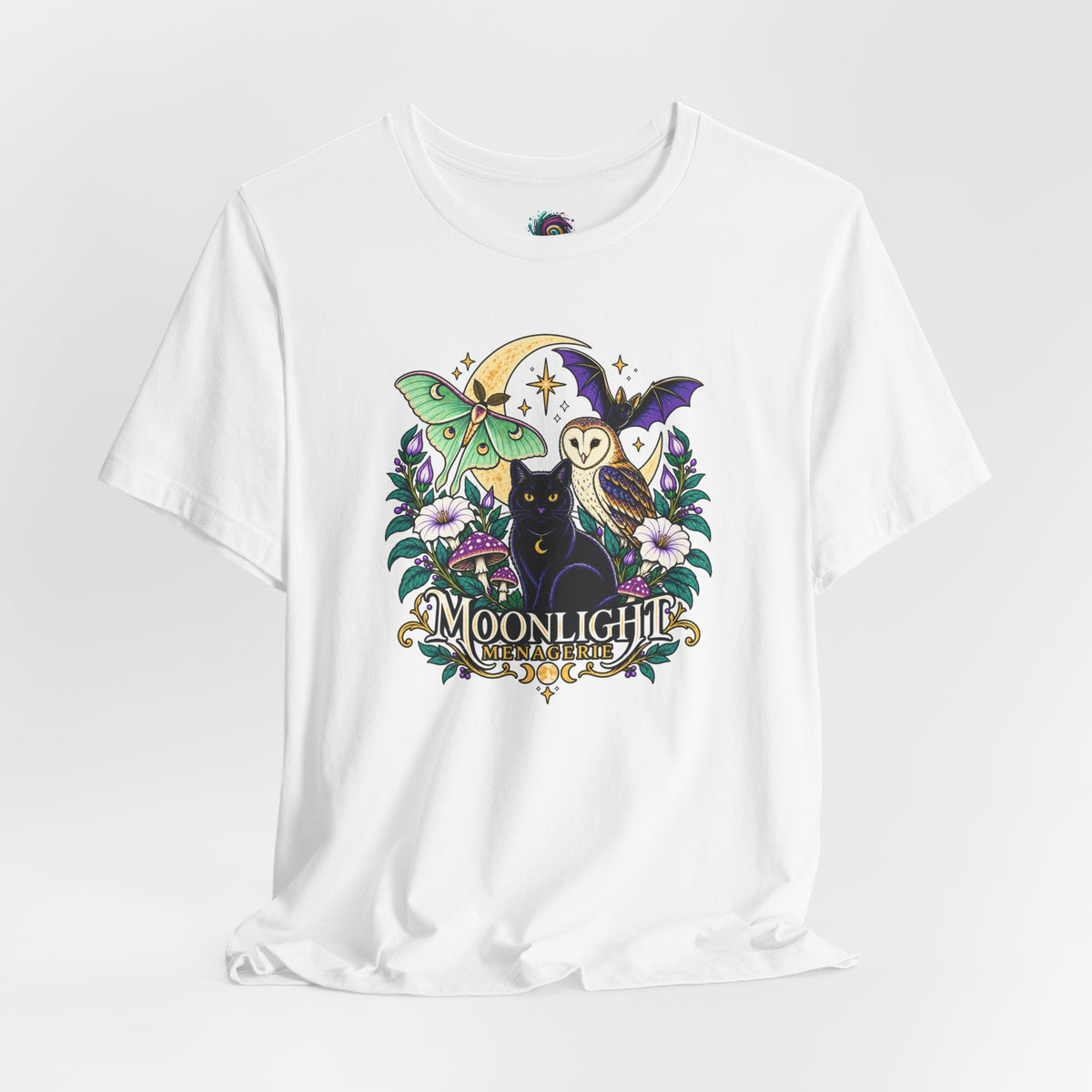 Moonlight Menagerie T-Shirt – Witchy Nocturnal Animals Tee