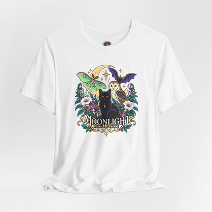 Moonlight Menagerie T-Shirt – Witchy Nocturnal Animals Tee