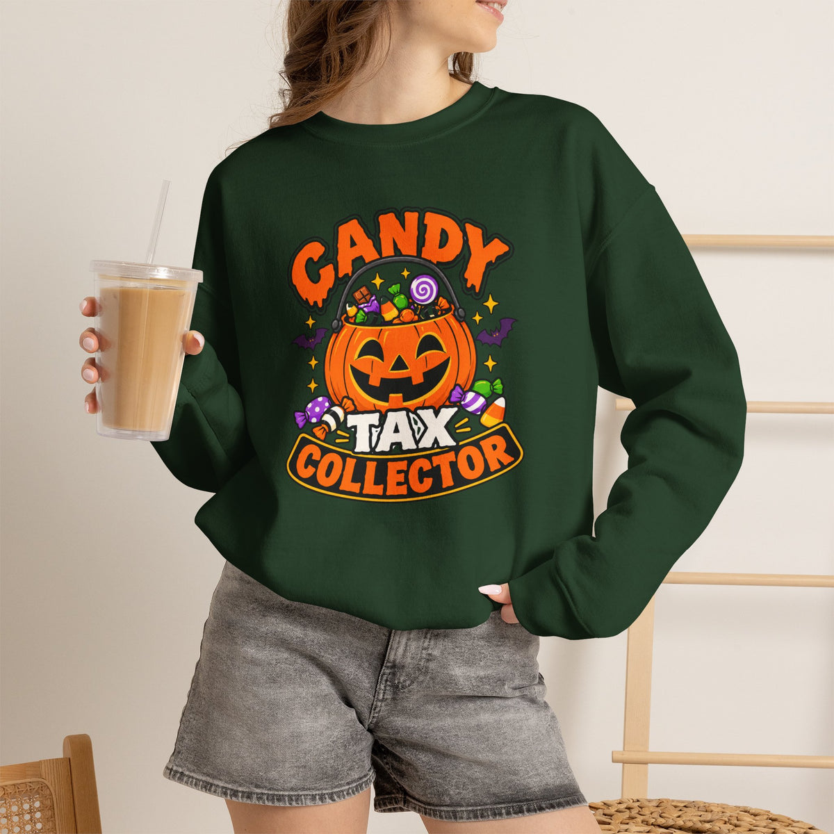 Candy Tax Collector Sweatshirt – Funny Halloween Parent Crewneck