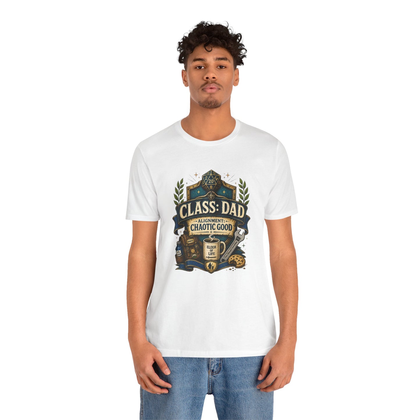 Chaotic Good Dad T-Shirt – RPG Gamer Dad Graphic Tee