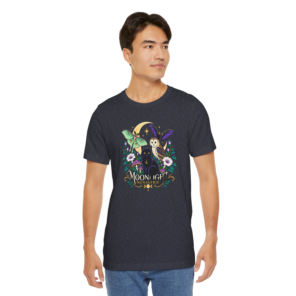 Moonlight Menagerie T-Shirt – Witchy Nocturnal Animals Tee