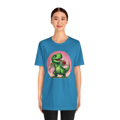Cupidsaurus Rex T-Shirt – Funny Dinosaur Cupid Valentine’s Day Tee