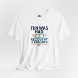White crew-neck T-shirt with 
