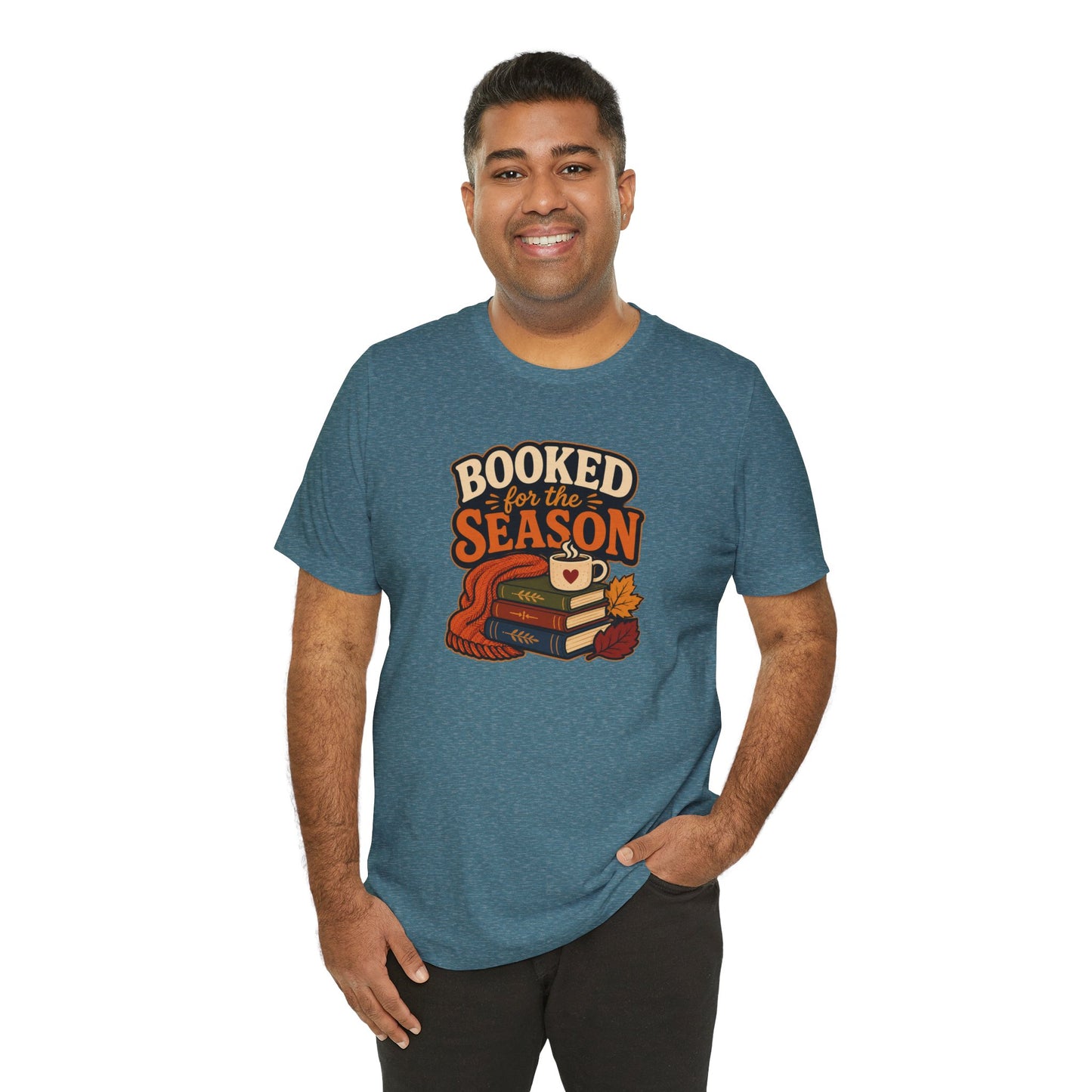 Booked for the Season T-Shirt – Cozy Fall Book Lover Tee