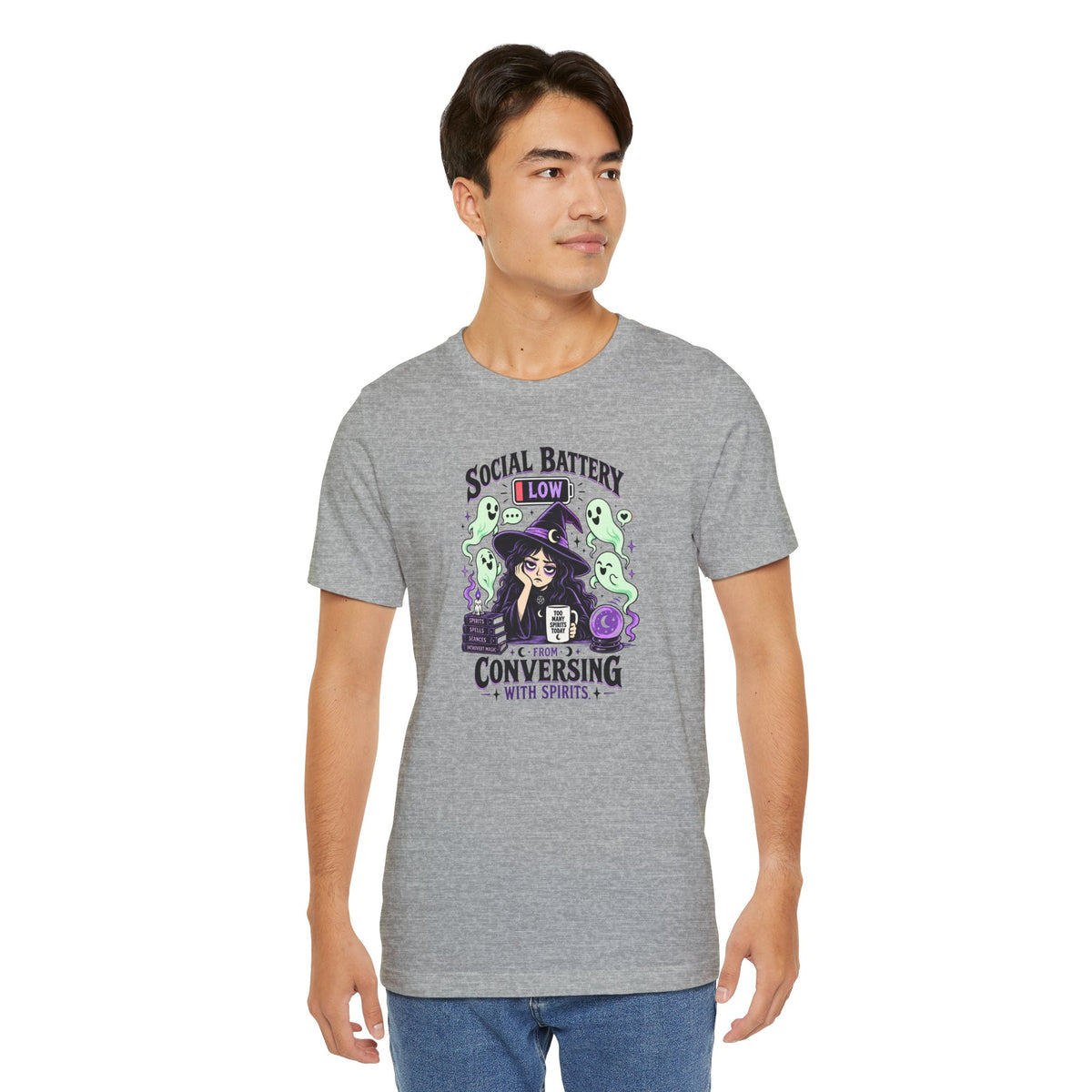 Social Battery Low From Conversing With Spirits T-Shirt